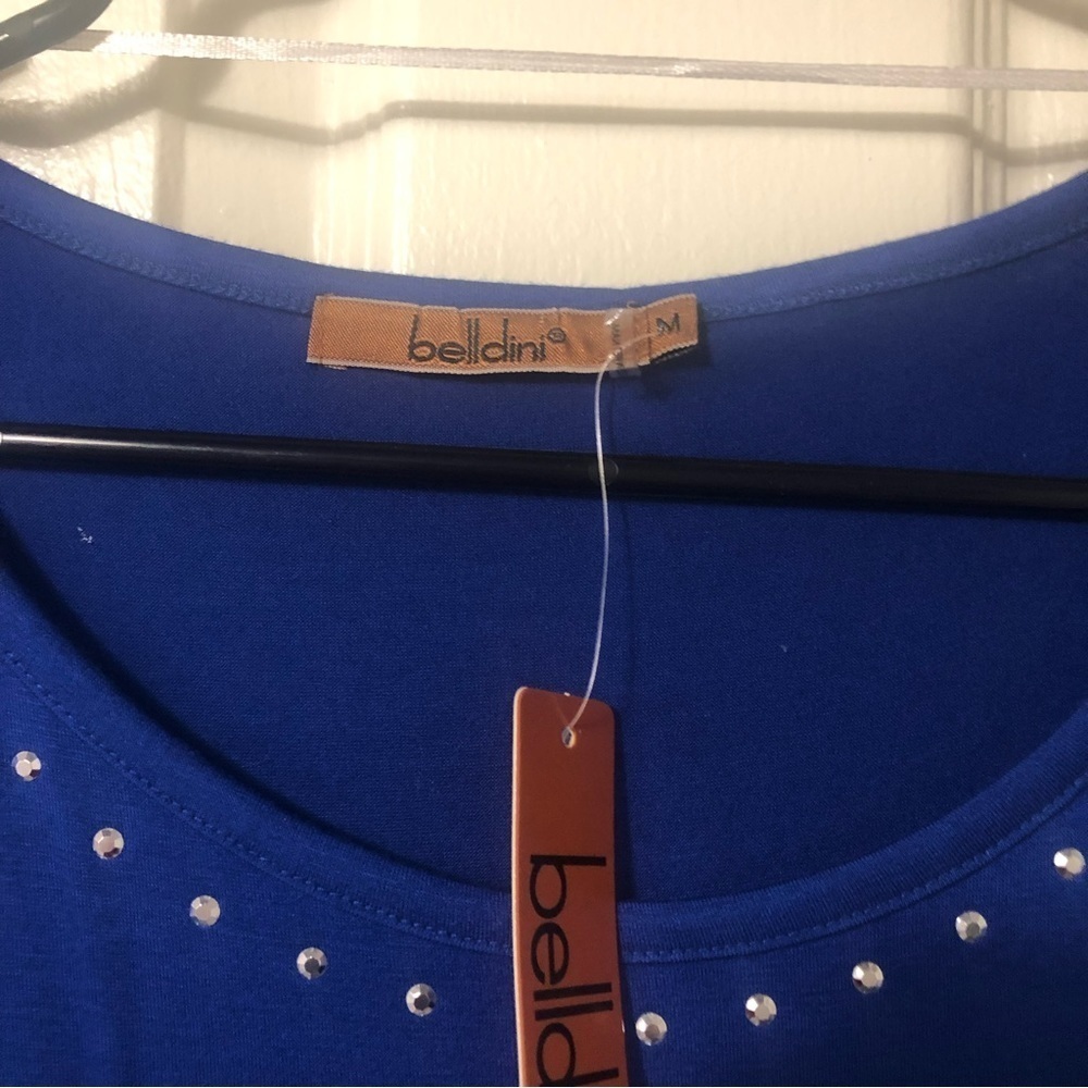 NWT Belldini Royal Blue Tunic Style Top Shirt Size Medium - Picture 3 of 11
